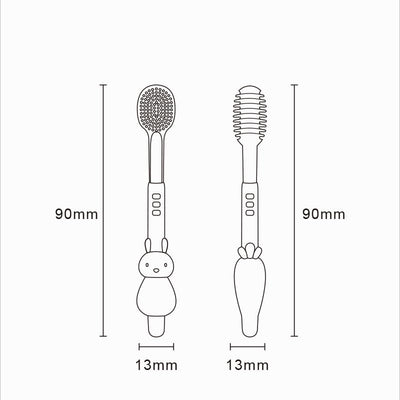 FOREVIVE Baby Tooth Brush, Infant Toothbrush 6 to 12 Months and0-6 Months,Silicone Toothbrush, Newborn Tongue and Mouth Cleaner Set, Good Idea for Baby First Toothbrush(Green)