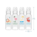 Dr. Brown's Milestones Narrow Sippy Bottle, 100% Silicone Soft Sippy Spout, 8oz/250mL, Flamingo, 6m+