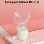 Manual Breast Pump, Food-Grade & BPA Free Silicone Pump with Dust-Cover Lid, Breast Milk Collection, One-Size-Fits-All, High-Temperature Resistant, No-Leak Design (3oz/90ml)