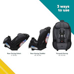 Safety 1st Ellaris 3-in-1 Convertible Car Seat, Slim Fit Design, Rear & Forward-Facing, 5-Position Headrest, 3-Across Fit, Travel-Friendly with Machine-Washable Seat Pad, Peacock Blue