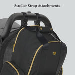 Huggies Sunshine Pack Diaper Backpack, Black Leather, One Size