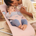 BabyBjörn Bouncer Bliss, Light Pink, Woven Melange | 2-in-1 Adjustable Baby Bouncer Seat and Toddler Chair, Newborn to Toddler (8-29 lbs), 4 Positions, Lightweight & Portable