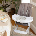 Ingenuity: ity by Ingenuity Sun Valley Compact Folding High Chair, Food-Grade Safe Plate, Safety Harness, for Ages 6 Months and Up, Unisex - Grey