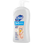 Dial Kids all in one hair, body wash and bubble bath, Tear free and gentle on skin Peach Scent, 32 fl oz