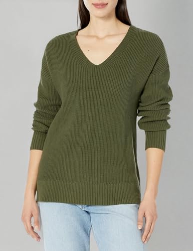 GAP Women's Maternity Cotton V-Neck Sweater True Black Medium