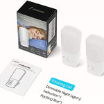 L LOHAS LED Dimmable Night Light[2 Pack], Plug in Night Lights with Dusk to Dawn Sensor, Daylight 5000k from 5-80 LM Brightness Adjustable, Bright Mini Wall Nightlight for Kids Room, Stairway