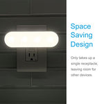 GE Ultrabrite LED Light Bar Night Light, 100 Lumens, 2 Pack, Dusk-to-Dawn Sensor, Auto/On/Off Switch, Plug-in, Ideal for Dark Spaces, Bedroom, Bathroom, Kitchen, Hallway, Garage, White, 46707