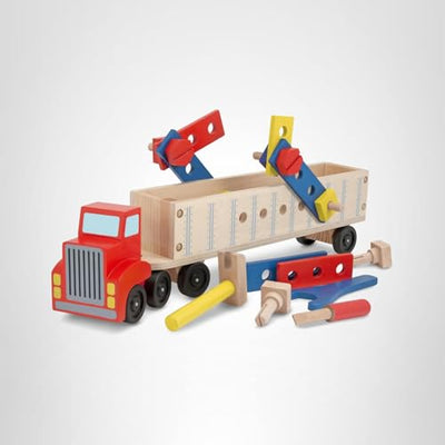 Melissa & Doug Big Rig Truck Wooden Building Set (22 pcs)