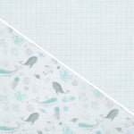 Delta Children Fitted Crib Sheets for Girls and Boys - 100% Organic Cotton Crib Sheet for Standard Crib and Toddler Mattresses - 28x52 Inch- GOTS Certified (Pack of 2), Sea Life