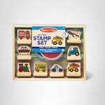 Melissa & Doug My First Wooden Stamp Set - Vehicles Kids Art Projects, Stamps with Washable Ink, Vehicle Toys for Kids Ages 4+