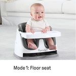 Ingenuity Baby Base 2-in-1 Booster Feeding and Floor Seat with Self-Storing Tray - Slate