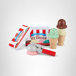 Melissa & Doug Scoop and Stack Ice Cream Cone Wooden Magnetic Pretend Play Food Set, Preschool Toy Play Ice Cream Set, Pretend Food, Toy for Toddlers and Kids Ages 3+ - FSC-Certified
