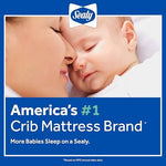 Sealy Baby OptiCool Breathable Crib Mattress, GREENGUARD GOLD Certified, Made in USA, Toddler Bed Fit, 2 Stage Cooling Memory Foam, Non Toxic, Airy Cotton Cover, Safety & Quality Tested, 52x28"