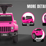 Best Ride On Cars Jeep Gladiator Ride-On Push Car Combo, Foot-to-Floor Design, Realistic and Stylish Kids Car, Honking Horn, Under-Seat Toy Storage, for Ages 18 Months - 3 Years, Pink