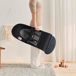 BabyBjörn Bouncer Balance Soft, Black/Dark Gray, Woven | 2-in-1 Adjustable Baby Bouncer Seat and Toddler Chair, Newborn to Toddler (8-29 lbs), 4 Positions, Lightweight & Portable