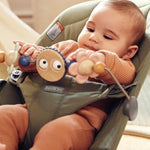 BabyBjörn Bouncer Bliss, Dark Green, Woven, Petal Quilt | 2-in-1 Adjustable Baby Bouncer Seat and Toddler Chair, Newborn to Toddler (8-29 lbs), 4 Positions, Lightweight & Portable