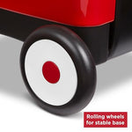 Radio Flyer My 1st Wagon 2-in-1 Walker & Pull Wagon with Beach and Garden Tools for Toddlers Ages 1-4, Red Amazon Exclusive