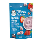 Gerber Yogurt Melts Strawberry snack package on a white background