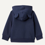 Amazon Essentials Unisex Babies' Sherpa Lined Full Zipper Hoodie, Navy, 18 Months