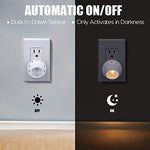 Emotionlite Plug-in Night Lights, Warm White LED Nightlight, 360° Rotation, Dusk to Dawn Sensor, Kids, Adult, Bedroom, Hallway, Bathroom,Kitchen, Stairways, Corridor, 6 Pack