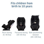Maxi-Cosi Pria Max 3-in-1 Convertible Car Seat, Infant to Toddler Car Seat, ClipQuick Magnetic Chest Clip, Quick-Install Latch, Machine-Washable Cover, 5-100 lbs, Caspian Caviar
