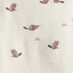 little planet by carter's Baby 2-pack Long Sleeve Bodysuits made with Organic Cotton, Beavers, Stripe, 6M