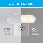 GE Ultrabrite LED Light Bar Night Light, 100 Lumens, 2 Pack, Dusk-to-Dawn Sensor, Auto/On/Off Switch, Plug-in, Ideal for Dark Spaces, Bedroom, Bathroom, Kitchen, Hallway, Garage, White, 46707