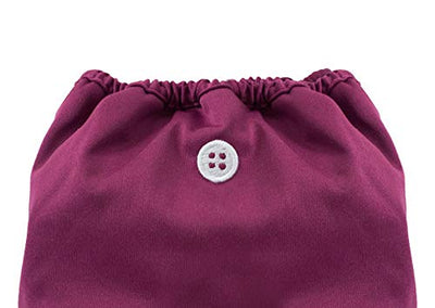 Buttons Cloth Diaper Cover - One Size (Plum)