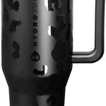 HydroJug Traveler - 40 oz Water Bottle with Handle & Flip Straw - Fits in Cup Holder, Leak Resistant Tumbler-Reusable Insulated Stainless Steel & Rubber Base - Gifts for Women & Men, Pink Sand