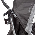 Summer Infant 3Dlite ST Convenience Stroller, Black & Gray - Lightweight Stroller with Steel Frame, Large Seat Area, Multi-Position Recline, Storage Basket - for Travel and More