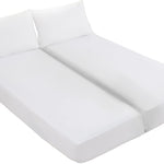 Kingnex Waterproof Split King Mattress Protector for Adjustable Beds Soft Cooling Bamboo Viscose Jersey Fitted Matress Cover