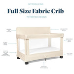 Baby Delight Lunaire Full Size Crib & Playard | Breathable Mesh Baby Crib | Tool-Free Assembly Baby Bed | 100% GOTS Certified Organic Cotton Fabric | Organic Oat