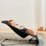 BabyBjörn Bouncer Bliss, Black, Woven, Classic Quilt | 2-in-1 Adjustable Baby Bouncer Seat and Toddler Chair, Newborn to Toddler (8-29 lbs), 4 Positions, Lightweight & Portable