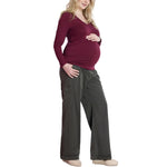 Motherhood Maternity Under Belly Utility Cargo Pregnancy Pant, Beluga, Large