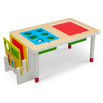 Play and Learn Sensory Table for Kids, White/Primary