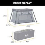 Jeep Horizon Compact Travel 2-in-1 Play Yard and Bassinet, Light Grey