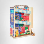 Melissa & Doug GO Tots Wooden Town House Tumble with 6 Disks - FSC Certified