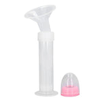 AYQEBNC Syringe Breast Pump, Manual Breast Pump Soft Comfortable Lightweight Portable Pink Cover for Travel