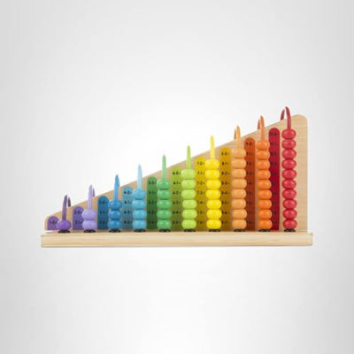 Melissa & Doug Add & Subtract Abacus - Educational Toy with 55 Colorful Beads and Sturdy Wooden Construction