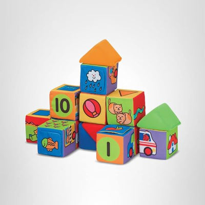Melissa & Doug K's Kids Match and Build Soft Blocks Set