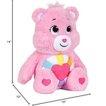 Care Bears 14" Hopeful Heart Bear Plushie - Medium Size - Pink Plush for Ages 4+ – Perfect Stuffed Animal Holiday, Birthday Gift, Super Soft and Cuddly – Gift for Girls and Boys, Collectors
