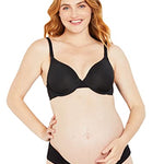 Motherhood Maternity Women's Maternity Lightly Lined Full Coverage Nursing Bra, Black , 38DDD