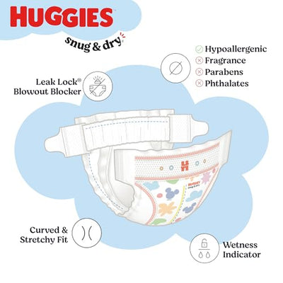 Huggies Size 5 Diapers, Snug & Dry Baby Diapers, Size 5 (27+ lbs), 25 Count, Packaging May Vary