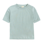 3 Pack Littie Kids Short Sleeve T-Shirt Crew Neck Solid Color Cotton Tee Tops Toddler Boys Girls Summer Clothes