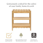 Babyletto Swell Changing Table in Honey, Greenguard Gold Certified