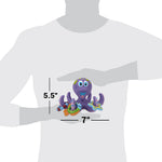 Nuby Floating Octopus Toy with 3 Hoopla Rings - Baby Bath Toy for Boys and Girls - 18+ Months - Purple (Pack of 1)