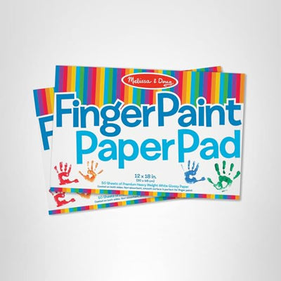 Melissa & Doug Finger Paint Paper Pad (12 x 18 inches) - 50 Sheets, 2-Pack - FSC Certified