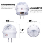 Emotionlite Plug-in Night Lights, Warm White LED Nightlight, 360° Rotation, Dusk to Dawn Sensor, Kids, Adult, Bedroom, Hallway, Bathroom,Kitchen, Stairways, Corridor, 6 Pack