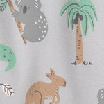 Little Planet by Carter's Neutral 3-pack Short Sleeve Bodysuits made with Organic Cotton, Aussie Friends, 12M