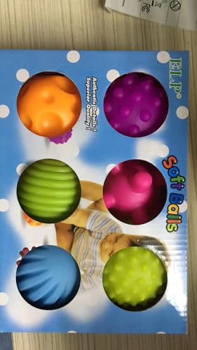 ROHSCE Sensory Balls for Baby Sensory Baby Toys 6 to 12 Months for Toddlers 1-3, Bright Color Textured Multi Soft Ball Gift Sets, Montessori Toys for Babies 6-12 Months Infant Toys (6 Pack)